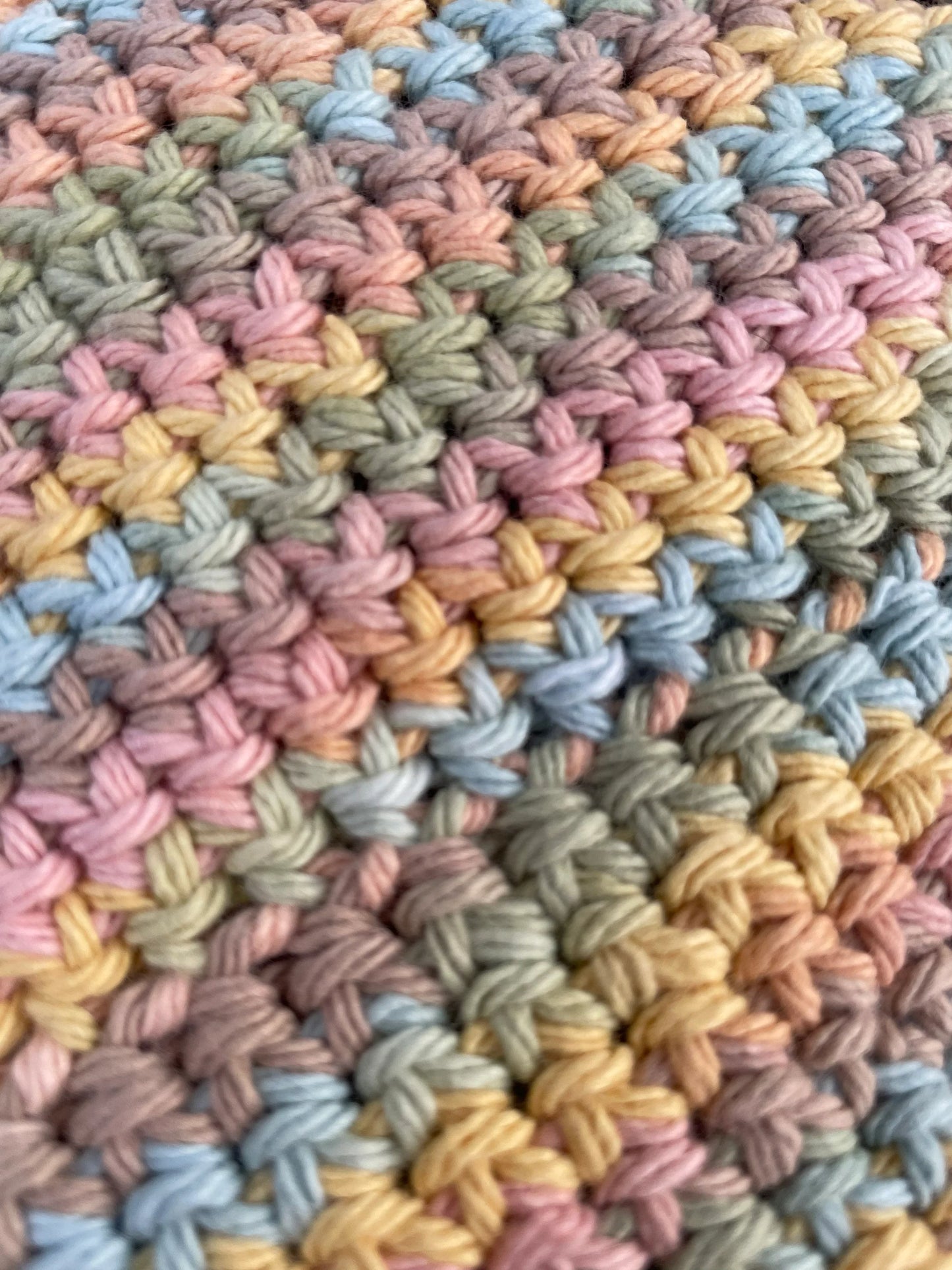 Double-Thick Cotton Crochet Potholders | Fall Pastel
