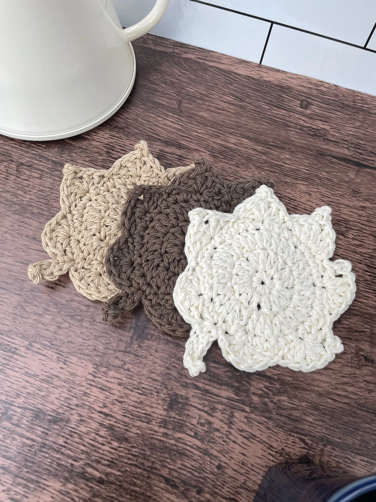 Handcrafted Crochet Fall Leaf Coasters | Unique Home Decor