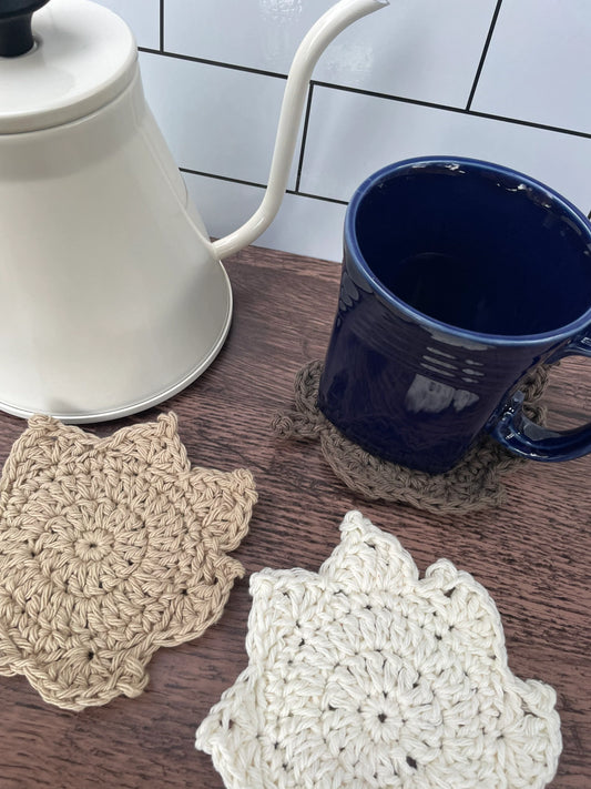 Handcrafted Crochet Fall Leaf Coasters | Unique Home Decor